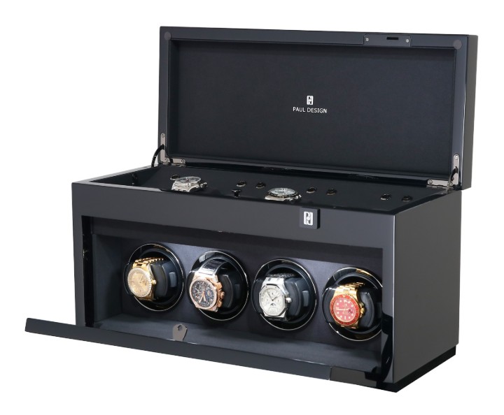 Bild von Uhrenbeweger Paul Design Gentlemen 4+6 Black Highgloss