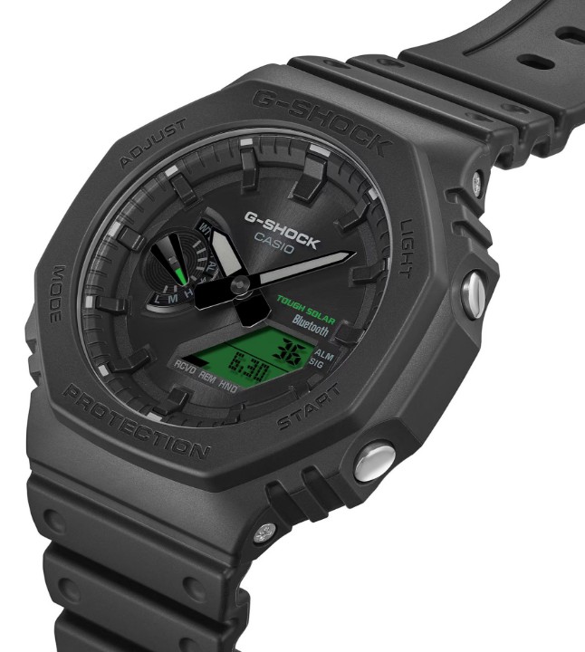 Obrázek Casio G-Shock Carbon Core Guard Tough Solar Bluetooth Black and Electro Green