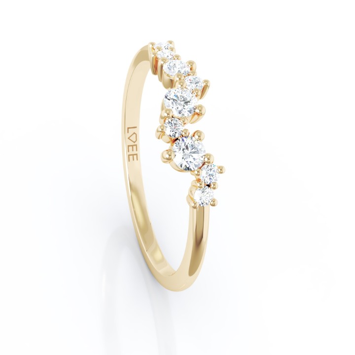 Bild von Ring LOEE Sparkle aus Gelbgold mit Diamanten