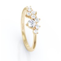Bild von Ring LOEE Sparkle ze žlutého zlata s diamanty