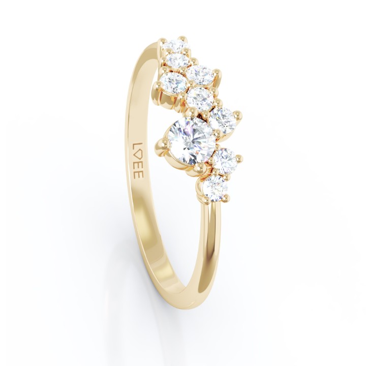 Bild von Ring LOEE Sparkle ze žlutého zlata s diamanty
