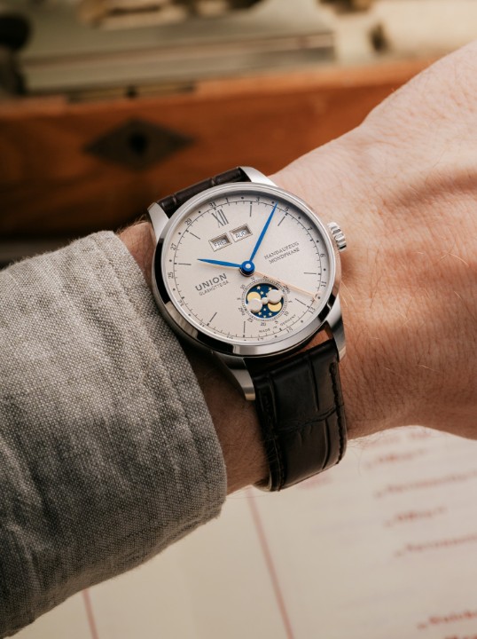 Bild von Union Glashütte 1893 Johannes Dürrstein Edition "Double Moon Phase"