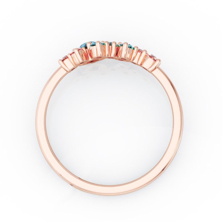 Bild von Ring LOEE Sparkle z růžového zlata s topazy a morganity
