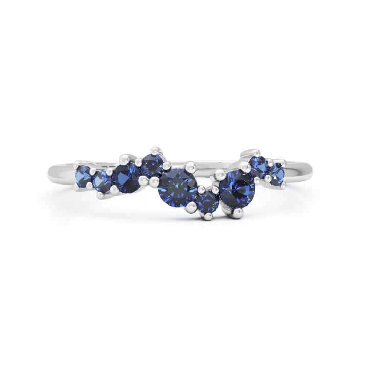 Bild von Ring LOEE Sparkle z bílého zlata s multisafíry