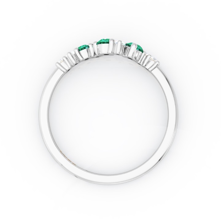 Bild von Ring LOEE Sparkle z bílého zlata s diamanty a smaragdy