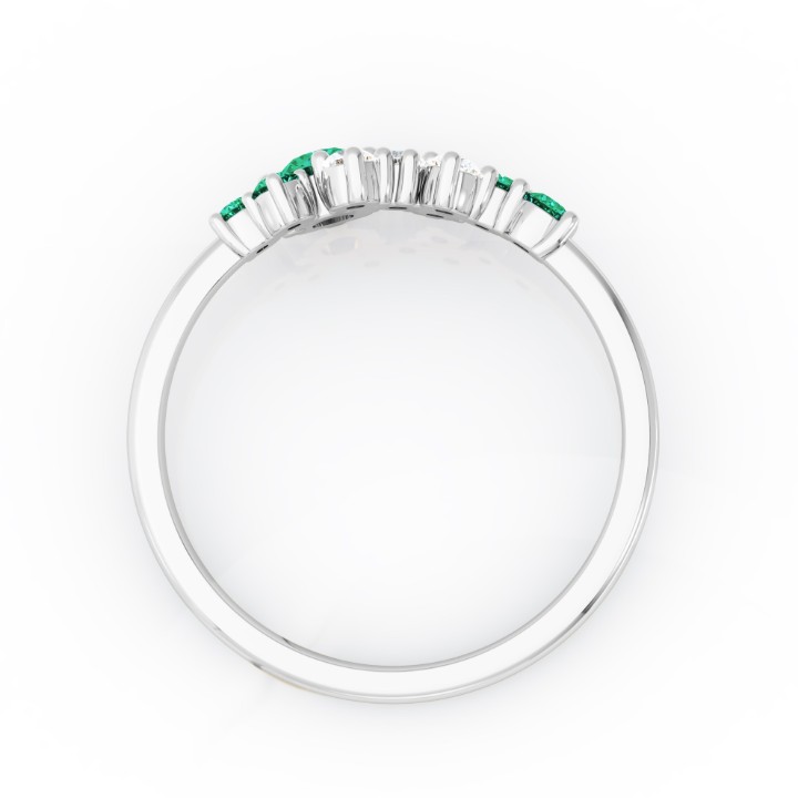 Bild von Ring LOEE Sparkle z bílého zlata s diamanty a smaragdy