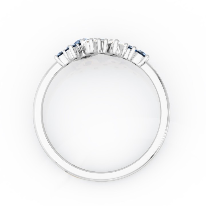 Bild von Ring LOEE Sparkle z bílého zlata s diamanty a multisafíry