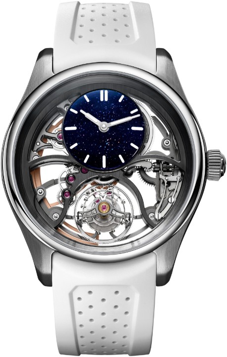 Bild von H. Moser & Cie Pioneer Cylindrical Tourbillon Skeleton Aventurine Saquon Barkley Edition