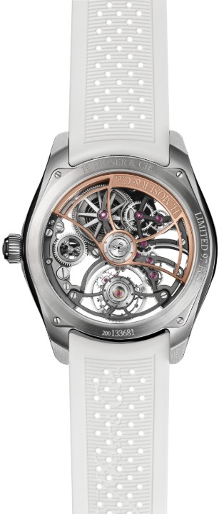 Bild von H. Moser & Cie Pioneer Cylindrical Tourbillon Skeleton Aventurine Saquon Barkley Edition
